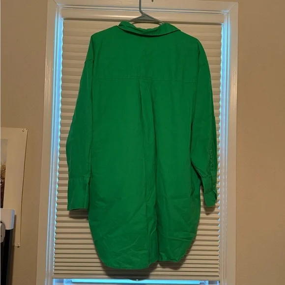 H&M Oversized Linen Button-Up Shirt Women’s Size M - Picture 8 of 10